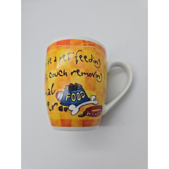 Cat Owner Animal Lover It's Only a Job Coffee Mug History Heraldry Porcelain - Picture 9 of 11